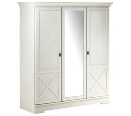 Armoire 3 portes OLIVIA 2 624086 Ch�ne blanchi