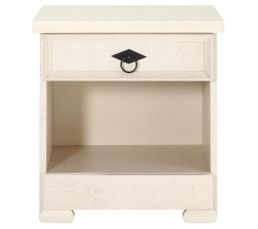 Chevets - Chevet 1Tiroir 1 niche OLIVIA 2 624087 Ch�ne blanchi