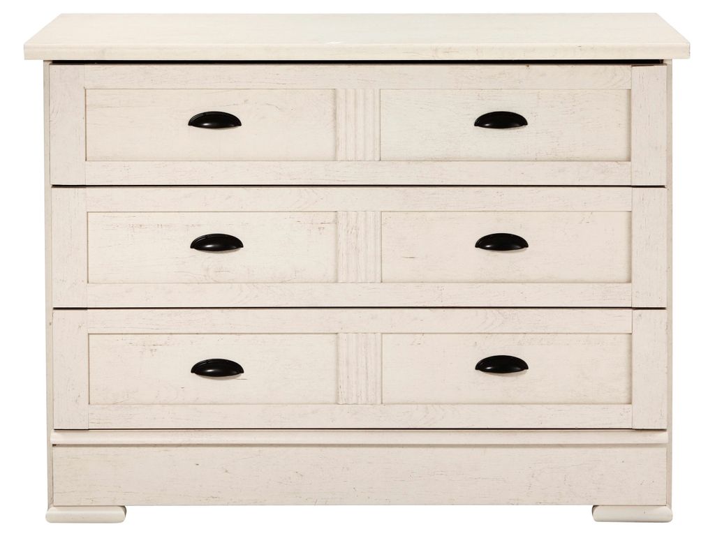 Commodes & Chiffonniers - Commode 3 tiroirs OLIVIA 2 Ch�ne blanchi