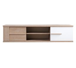 Meubles Tv - Banc TV CARLINE Ch�ne /Blanc