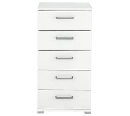 Commode 5 tiroirs FURA 801280 Blanc