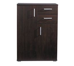 Rangement 2 portes 2 tiroirs FURA 804794 Wengé