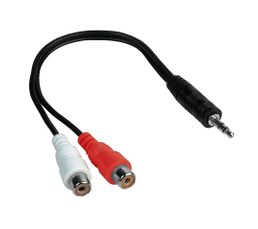 Connectiques Audio Video - Adaptateur audio HAMA 2RCA Femelle/Jack 3,5 m�le