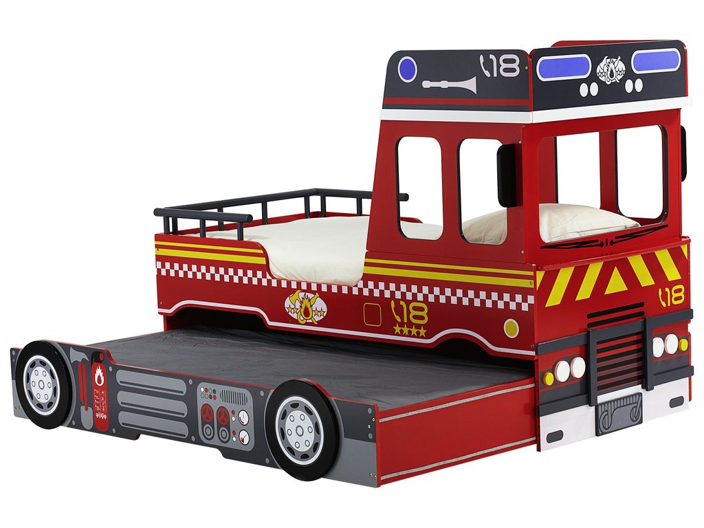 Lits - LIT 90x190 CAMION POMPIER Gigogne