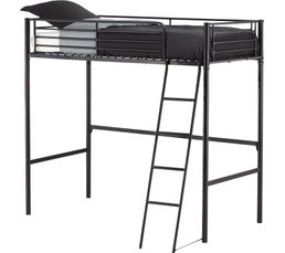 Lits Superpos�s Et Mezzanines - Lit mezzanine 90x190 CITY 2 noir