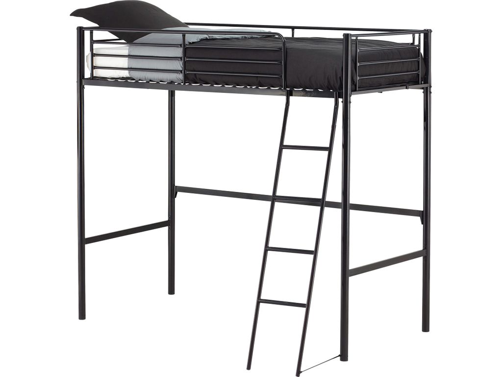 Lits Superpos�s Et Mezzanines - Lit mezzanine 90x190 CITY 2 noir