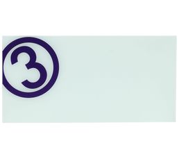 Bureaux - Plateau en verre 120 cm NUMBER blanc