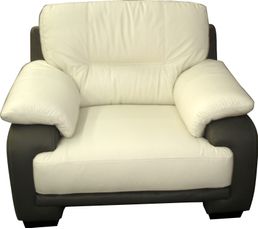 Fauteuil District Coloris gris blanc