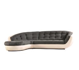 Canap&eacute; d'angle gauche CORNER Coloris blanc/anthracite