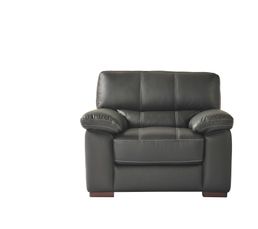 Fauteuil Diego Cuir/cro�te cuir noir