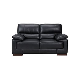 Canap� fixe 2 places MILAN Cuir/cro�te cuir H114 Noir