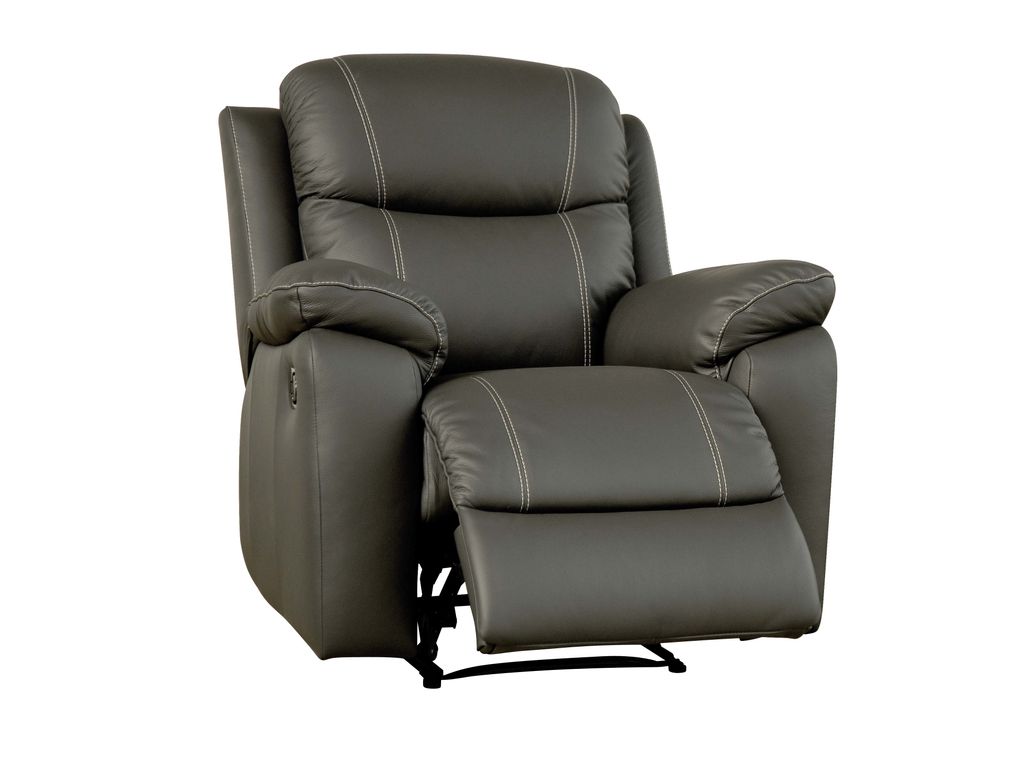 Fauteuils - Fauteuil Relax TREVISE 8419 Cuir/cro�te cuir 7001 Gris