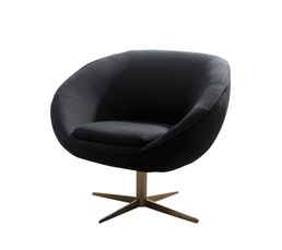 Fauteuils - Fauteuil pivotant KOQ Tissu Noir