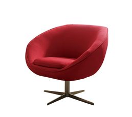 Fauteuils - Fauteuil pivotant KOQ Tissu Rouge