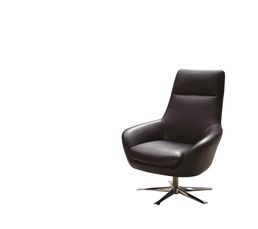 Fauteuils - Fauteuil pivotant KING Cuir/cro�te cuir Noir