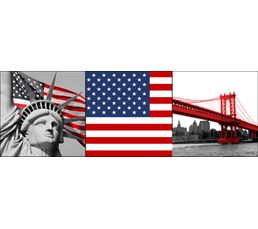 Photographies - Set de 3 Box Art 20X20 NYC FLAG 41-041