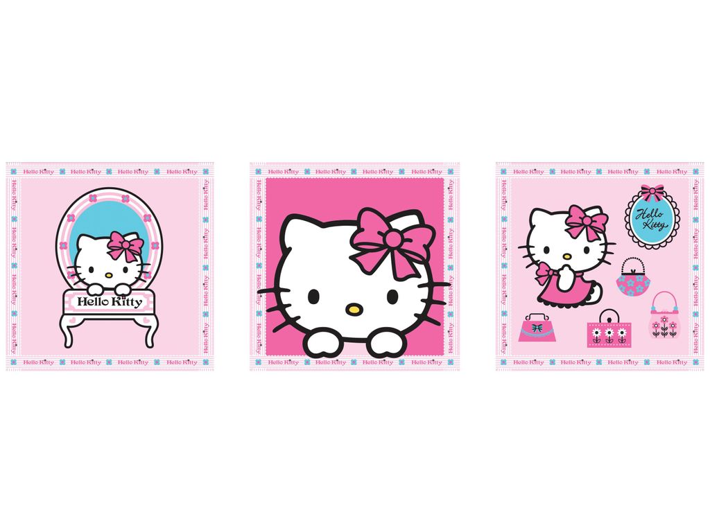 Photographies - Set de 3 Box Art 20X20 HELLO KITTY 71060