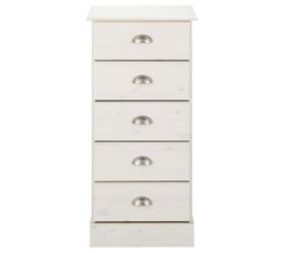 Commodes et Chiffonniers - Chiffonnier 5 tiroirs TERRA blanc