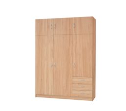 Dressings - Rangement 6 portes/3 tiroirs FOCUS/LOOP 7508657 ch�ne