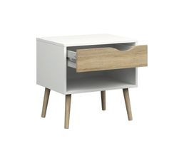 table de chevet gris brun