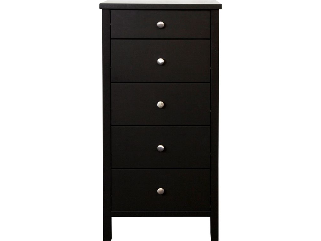 commode 5 tiroirs noir
