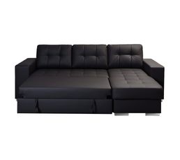 canape d'angle noir pas cher