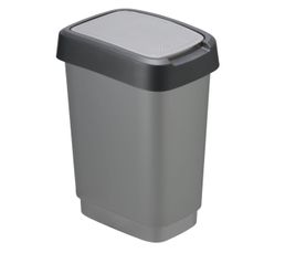 Poubelle 10L TWIST Argent