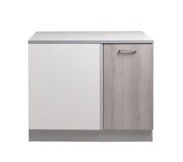 Bas d'angle 100 cm MIA Chêne blanchi