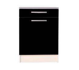 Meubles Bas - Bas 60 cm 1 porte 1 tiroir STORM 101.20.25 / Noir