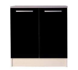 Meubles Bas - Bas 80 cm sous-�vier 2 portes STORM 101.20.29 / Noir