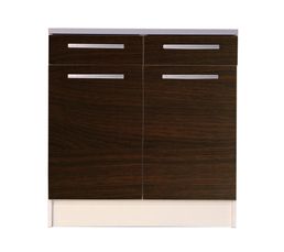 Meubles Hauts Et Bas - Bas 80 cm 2 portes prof. 47 cm SAND 101.25.48 / Wengé