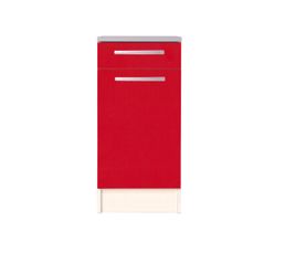 Meubles Hauts Et Bas - Bas 40 cm 1 porte 1 tiroir SURF 101.30.22 / Rouge