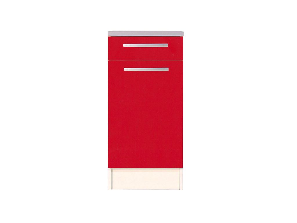 Meubles Hauts Et Bas - Bas 40 cm 1 porte 1 tiroir SURF 101.30.22 / Rouge