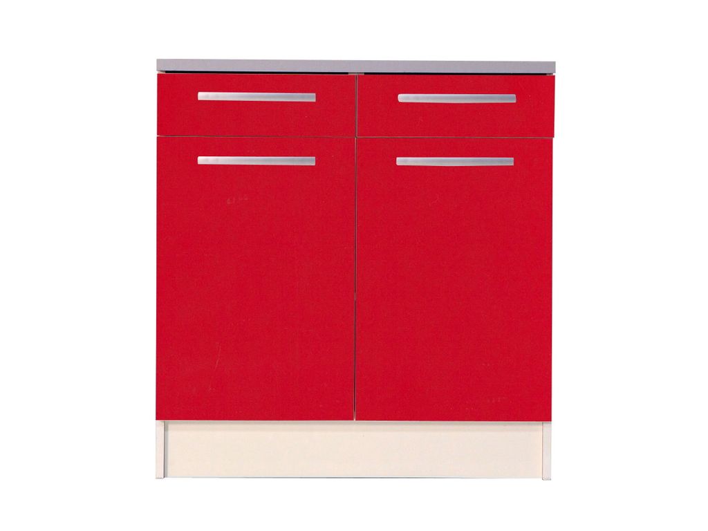Meubles Hauts Et Bas - Bas 80 cm 2 portes prof. 47 cm SURF 101.30.48 / Rouge