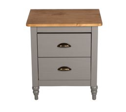 table de chevet gris brun