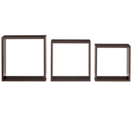 Etag�res - Set de 3 cubes DURALINE Ebène