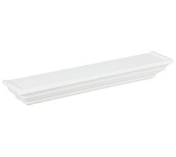Etagère murale L. 60 cm DURALINE Blanc laqué / Corniche