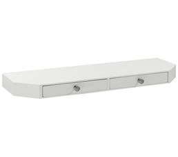 etagere murale l. 80 cm duraline blanc / 2 tiroirs