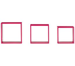 Etag�res - Set de 3 cubes DURALINE Rose laqué