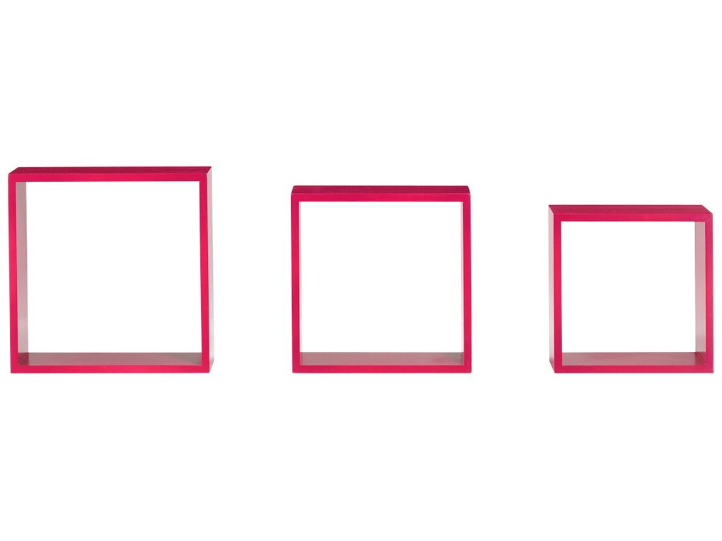 Etag�res - Set de 3 cubes DURALINE Rose laqu�