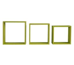 Etag�res - Set de 3 cubes DURALINE Vert Anis laqué