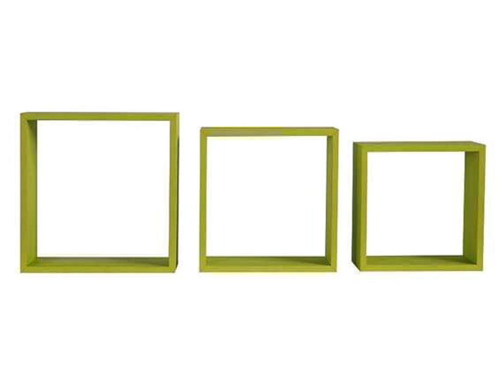Etag�res - Set de 3 cubes DURALINE Vert Anis laqu�