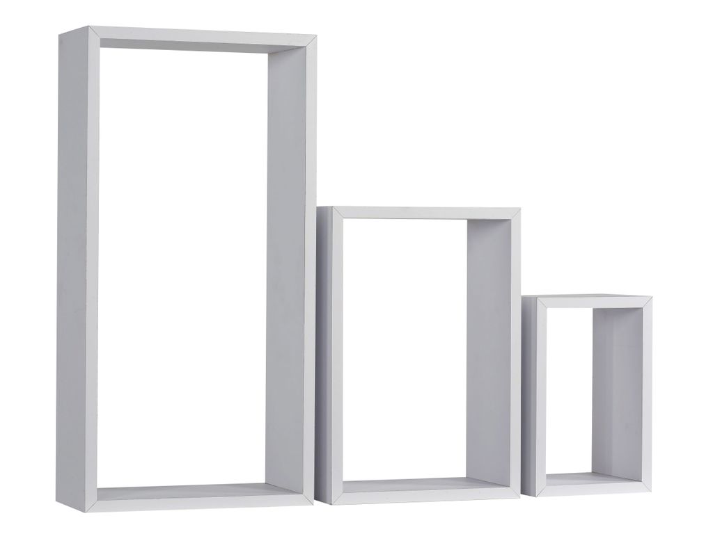 Etag�res - Set de 3 rectangles DURALINE Blanc