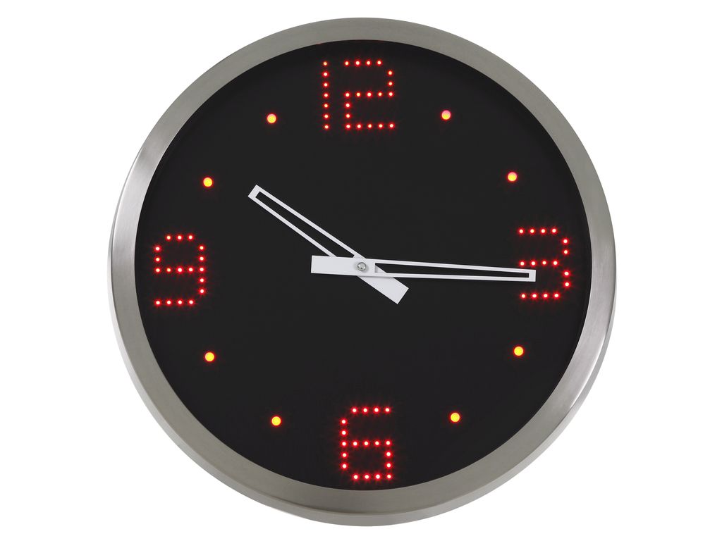 Horloge LEDS Noir