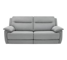 Canapé 3 Places 2 Relax électriques Curtiss Ii Tissu Gris Clair
