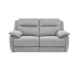 Canapé 2 Places 2 Relax électriques Curtiss Ii Tissu Gris Clair
