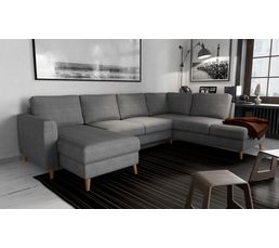 Canapé Dangle U Réversible Nordstand Tissu Soro Gris Perle