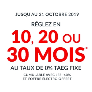 Réglez en 10, 20 ou 30 Mois