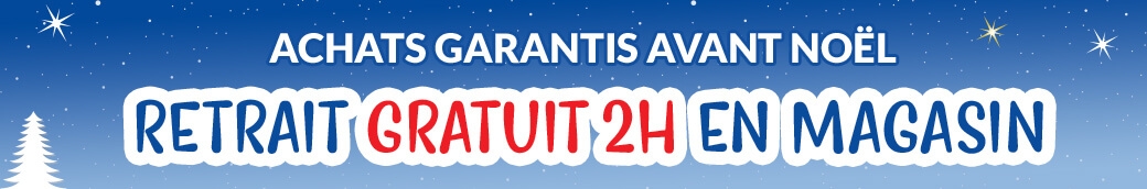 Retrait gratuit 2h en magasin